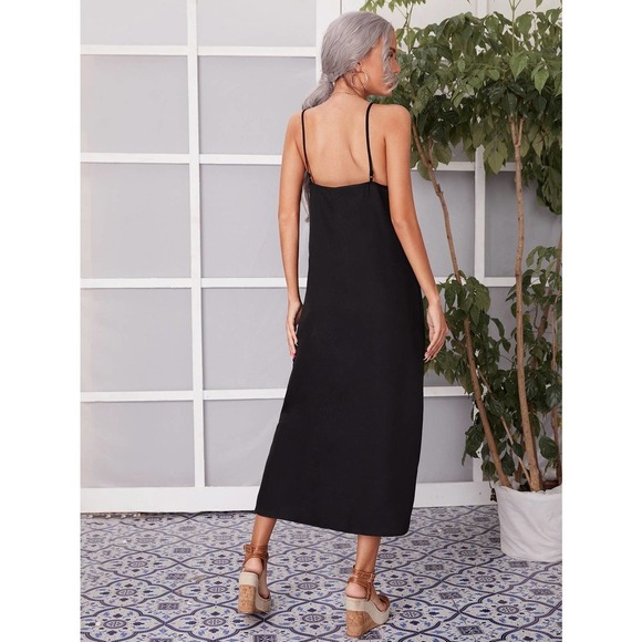Solid Cami midi Dress black - Picture 9 of 11